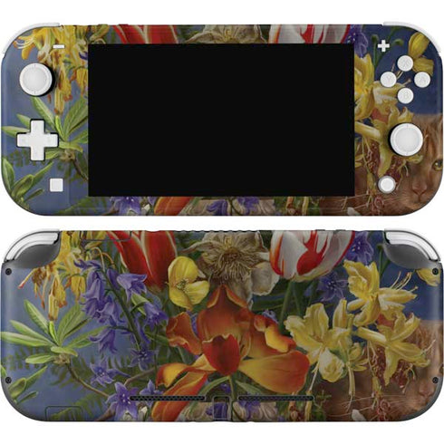 Tabby Cat with Flowers by Nene Thomas Nintendo Skins